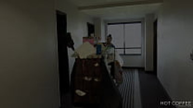 ROOM SERVICE! Slutty Latina maid Jolla fucks hotel guest and makes a mess in the room.