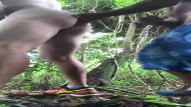 I get fucked by my friend in the woods