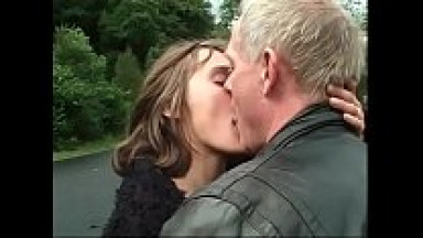 Hot brunette Melonie likes to fuck with aged man pretty well outdoors